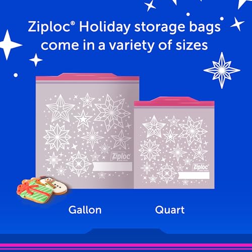 Ziploc Gallon Food Storage Bags, Grip 'n Seal Technology for Easier Grip, Open, and Close, 19 Count, Holiday Designs - Image 5