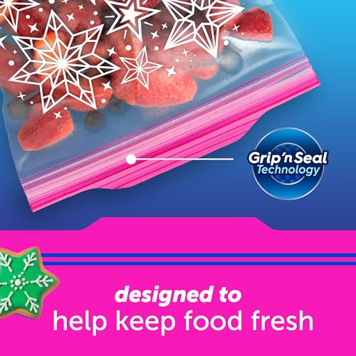Ziploc Gallon Food Storage Bags, Grip 'n Seal Technology for Easier Grip, Open, and Close, 19 Count, Holiday Designs - Image 2