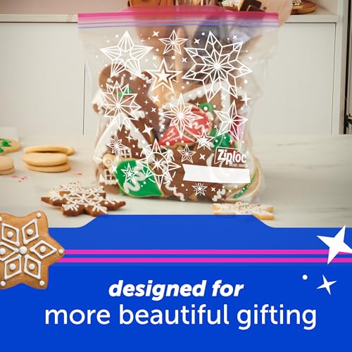 Ziploc Gallon Food Storage Bags, Grip 'n Seal Technology for Easier Grip, Open, and Close, 19 Count, Holiday Designs - Image 3