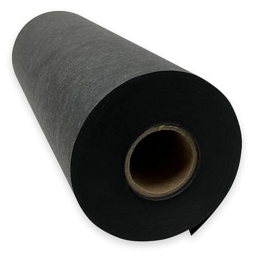 HBI H.B.I. PRODUCTS HBI Products Black Cut Away Embroidery Stabilizer 12 x 25 Yard Roll 25 oz Permanent Cutaway for Machine Embroidery Stretch Dark Fabrics Made in USA - Image 1