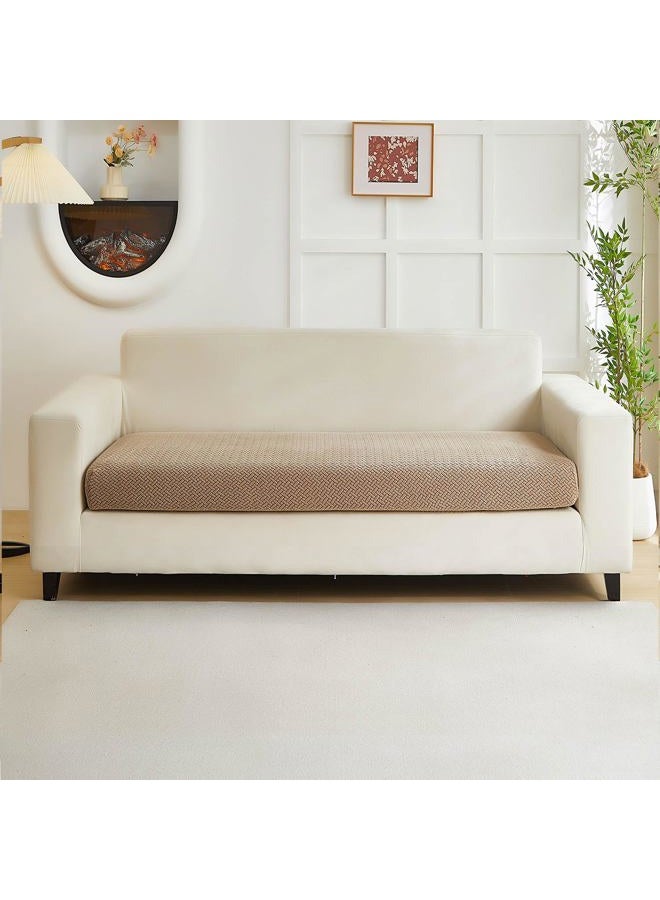 Disayu Magic Sofa Covers Couch Covers 2024 New Couch Cushion Covers Universal Sofa Covers Washable Stretch Slipcovers for Sectional Sofa (Texture Light Coffee,Large Double Seat Cover) - Image 1