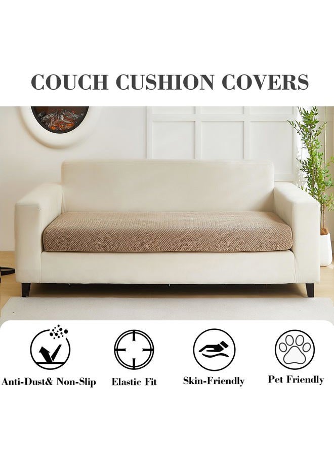 Disayu Magic Sofa Covers Couch Covers 2024 New Couch Cushion Covers Universal Sofa Covers Washable Stretch Slipcovers for Sectional Sofa (Texture Light Coffee,Large Double Seat Cover) - Image 3