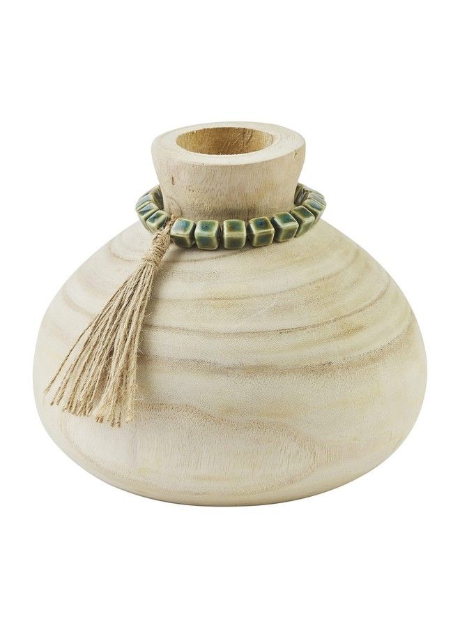 mud pie Paulownia Vase With Beads Small - Image 2