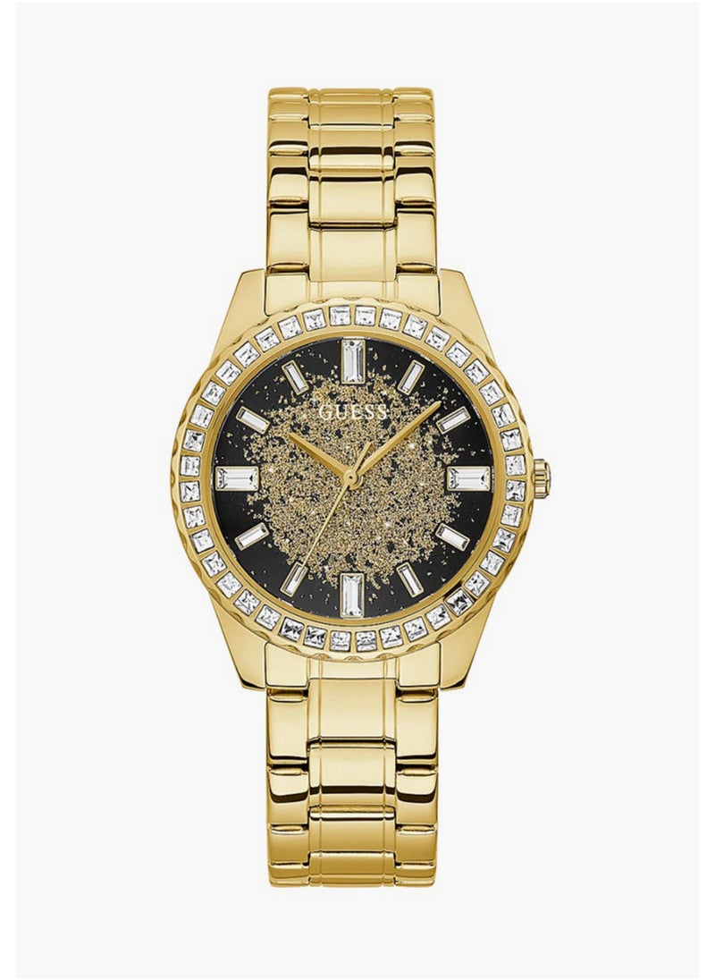 GUESS GUESS Women's Glitter Burst Collection Analog Gold Dial Watch - GW0405L2  - Image 1