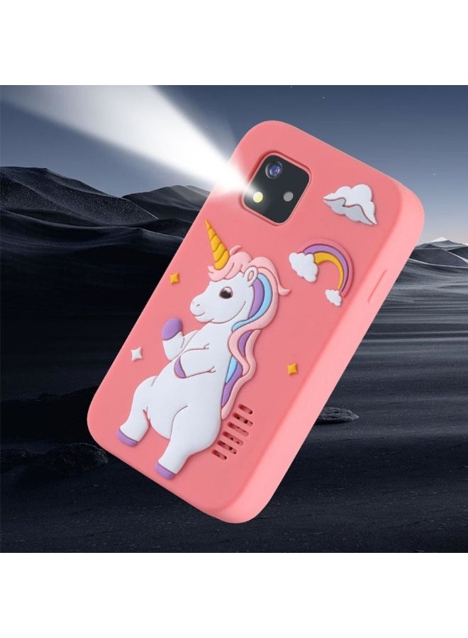 BlueFire Pink Kids Smart Phone Toy Touchscreen - HD Dual Camera Mobile | Learning Phone for Kids with Music Player | Educational Games for Girls | Voice Recording, Camera Video Fun with Silicone Case | 32GB Memory Support - Image 5