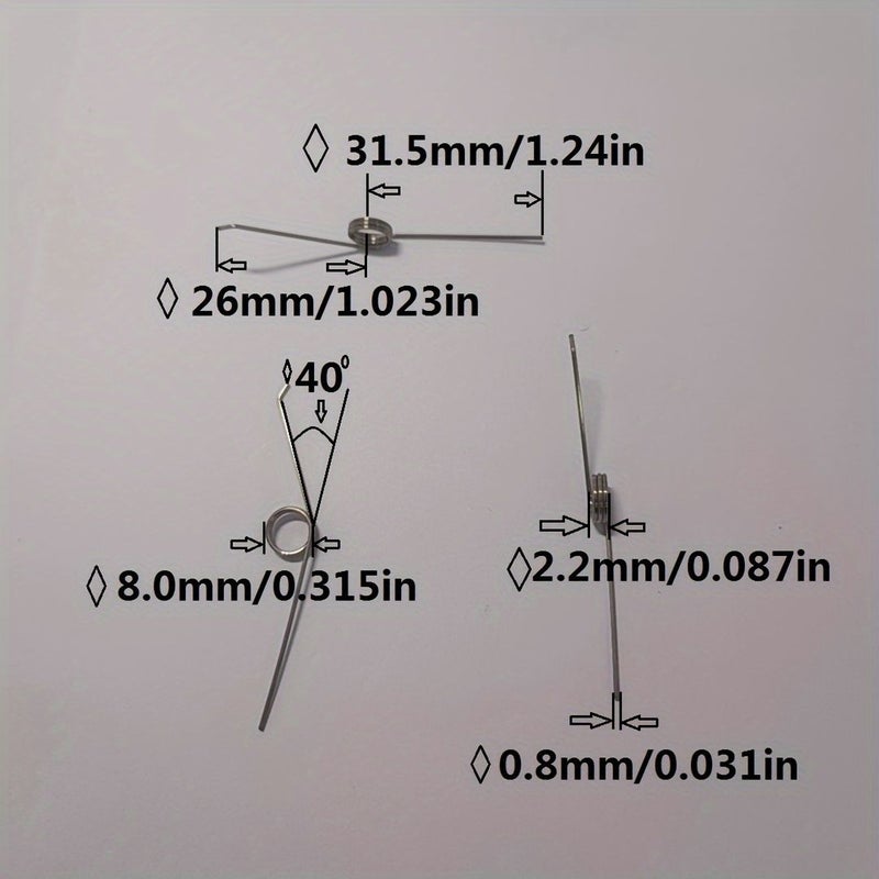 10pcs Stainless Steel Trash Can Springs 0.8mm 2.2mm 26mm 31.5mm Lid Closure - Image 4