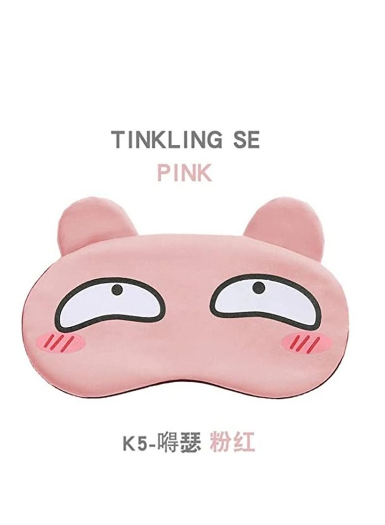 My souq Cute Cartoon Sleep Eye Mask Soft Plush Blindfold Light Blocking Eye Cover with Elastic Strap for Travel and Sleeping - Image 2