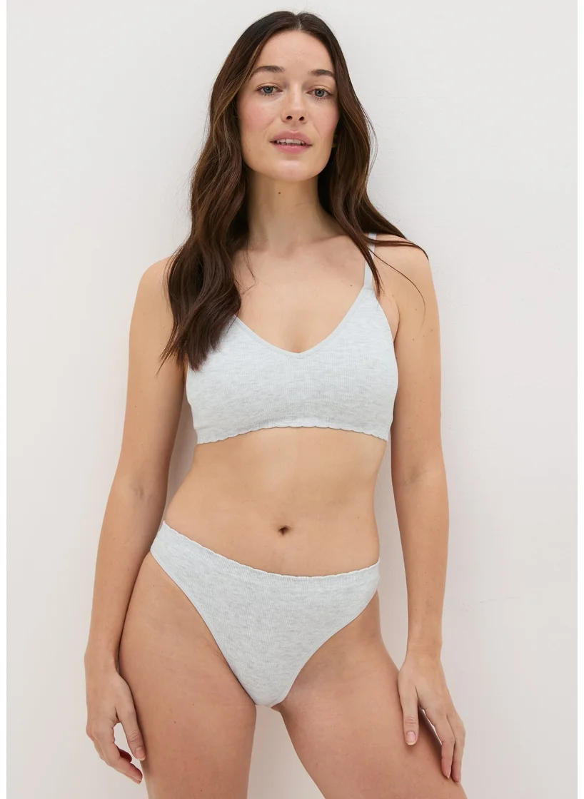 Matalan Grey Seamless Bra & Briefs Set