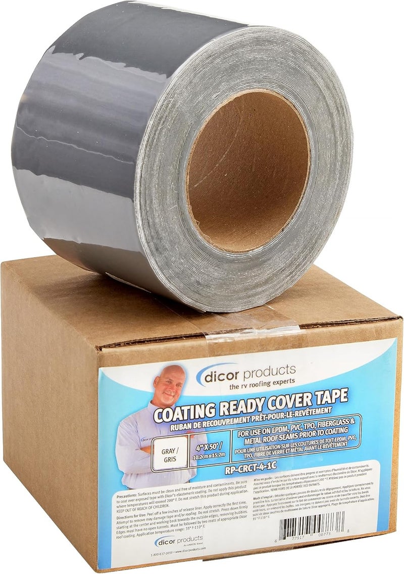 Dicor شريط تغليف جاهز RP-CRCT-4-1C - 4" × 50' ، شريط إصلاح للسيارات الترفيهية، المقطورات، المنازل المتنقلة - Image 3