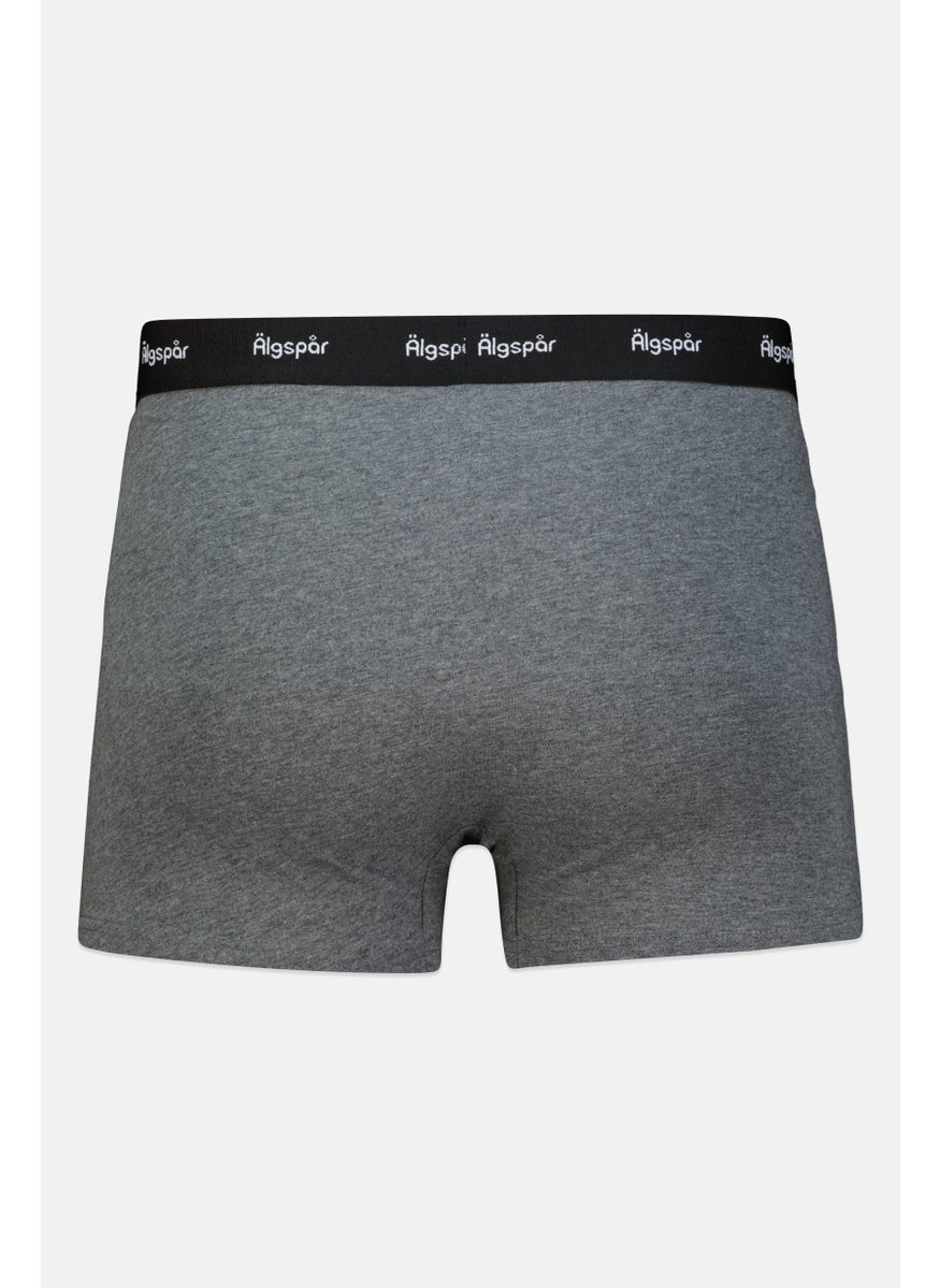 Algspar - Men 3 Pieces Brand Logo Boxer, Grey/Blue/Black - Image 1