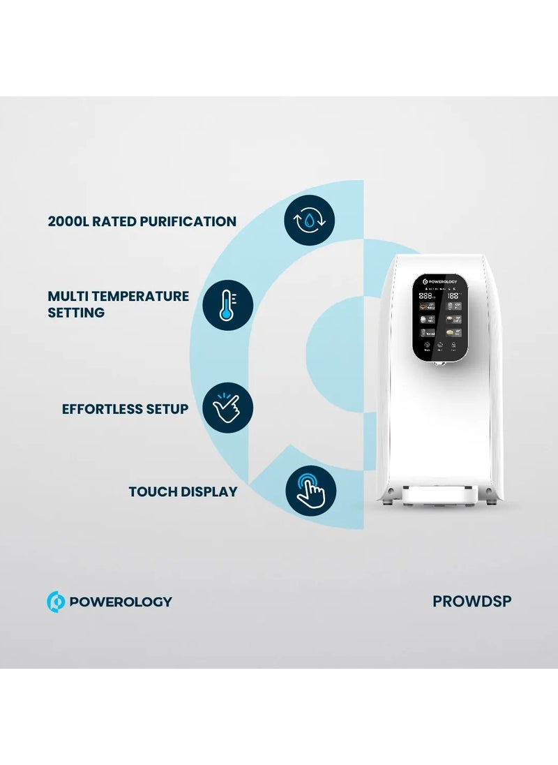 Powerology - Reverse Osmosis Water Dispenser and Purifier 2000W/ Instant Hot Water / Multi-Stage Water Purifying System / 4" Touch Display / 3L Water Tank - White - Image 1