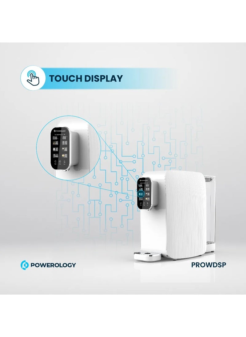 Powerology - Reverse Osmosis Water Dispenser and Purifier 2000W/ Instant Hot Water / Multi-Stage Water Purifying System / 4" Touch Display / 3L Water Tank - White - Image 1