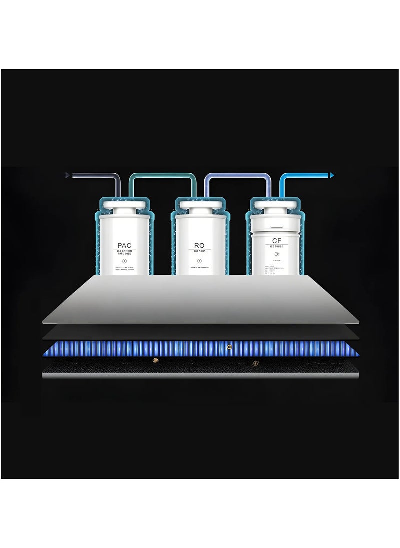 Powerology - Reverse Osmosis Water Dispenser and Purifier 2000W/ Instant Hot Water / Multi-Stage Water Purifying System / 4" Touch Display / 3L Water Tank - White - Image 1