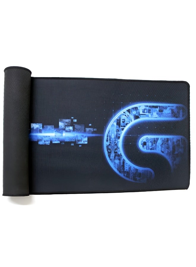 Large, waterproof, non-slip, comfortable, high-quality mouse pad with a perfect ergonomic design, black and blue. - Image 4
