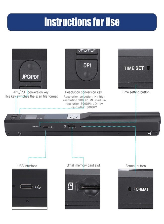 Zyyini Portable Scanner, 900DPI Scanner Pen, Drive‑ Scanning Equipment, for Home or Office Use - Image 4
