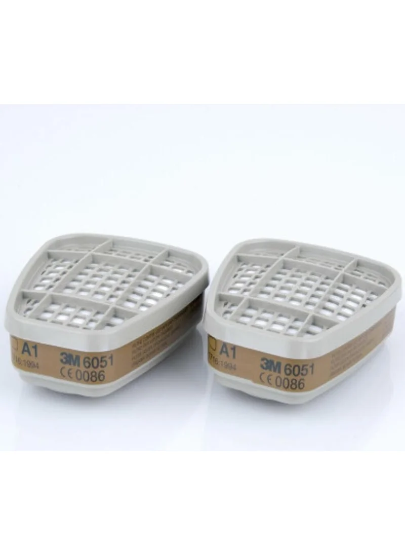 3M 6051 A1 Gas and Vapor Mask Filter - 1 Pair