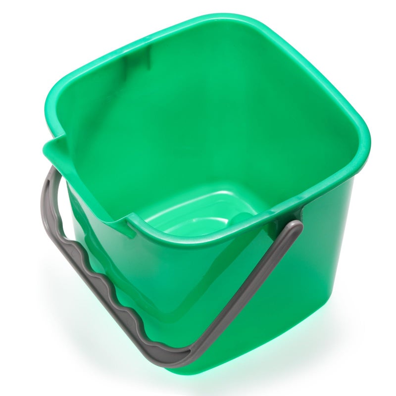 Peohud 4 Pack Sanitizing Buckets, 3 Quart Small Cleaning Buckets, Square Detergent Pail with Spout and Handle, Plastic Utility Bucket for Home Kitchen School Offices Commercial Use, Green - Image 5