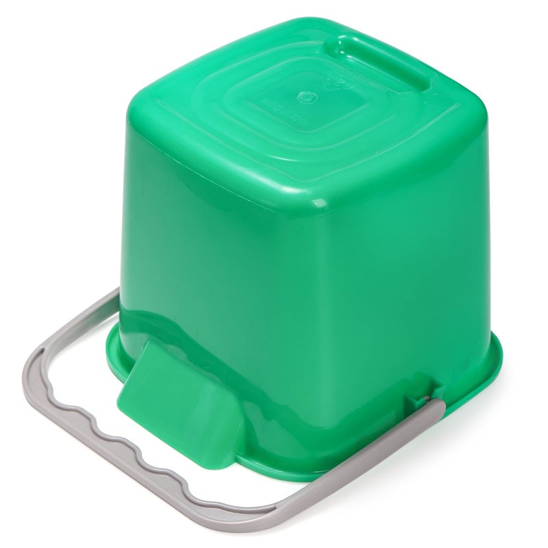 Peohud 4 Pack Sanitizing Buckets, 3 Quart Small Cleaning Buckets, Square Detergent Pail with Spout and Handle, Plastic Utility Bucket for Home Kitchen School Offices Commercial Use, Green - Image 4