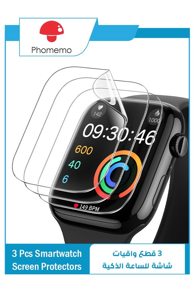 phomemo Screen Protector for Apple Watch Series 10 42mm, Self-Healing Flexible TPU Film, Anti-Scratch HD Clear, 3-Pack - Image 1