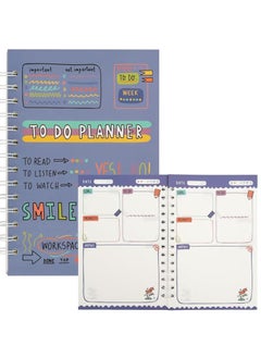 Generic Daily Planner, To Do List Notebook for Work with 64 Sheets, Hourly Schedule for Tasks, Spiral Hardcover, Academic Calendar  - Image 1
