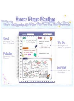 Generic Daily Planner, To Do List Notebook for Work with 64 Sheets, Hourly Schedule for Tasks, Spiral Hardcover, Academic Calendar  - Image 4