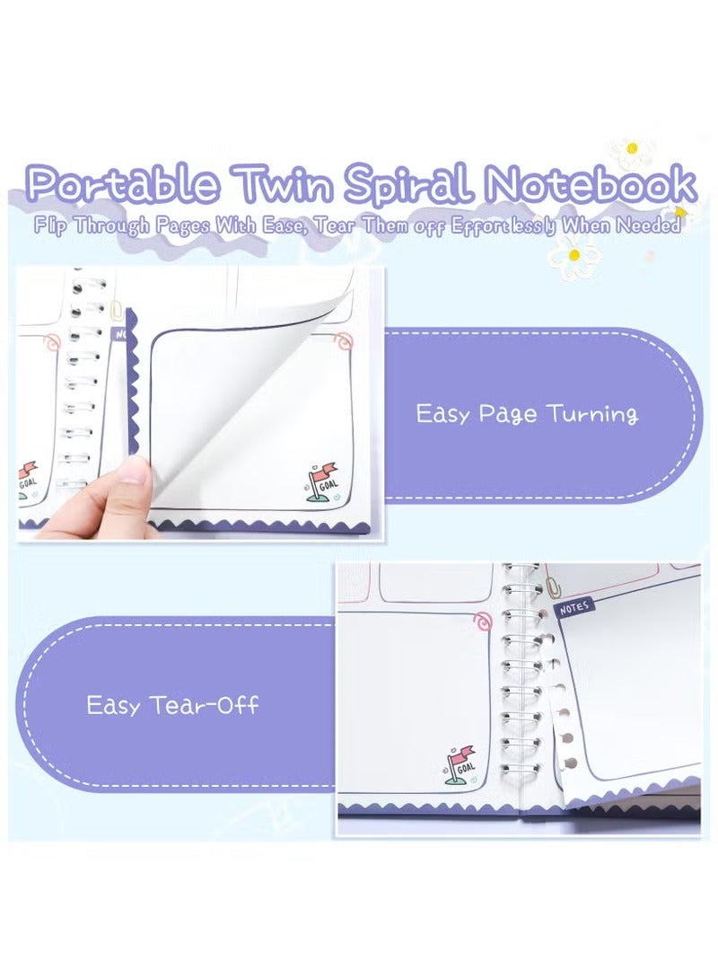 Daily Planner, To Do List Notebook for Work with 64 Sheets, Hourly Schedule for Tasks, Spiral Hardcover, Academic Calendar - Image 4