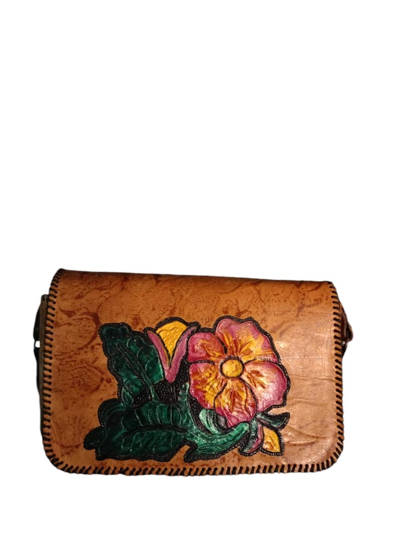 Sheer Fashionable Leather Crossbody Bag  - Image 1