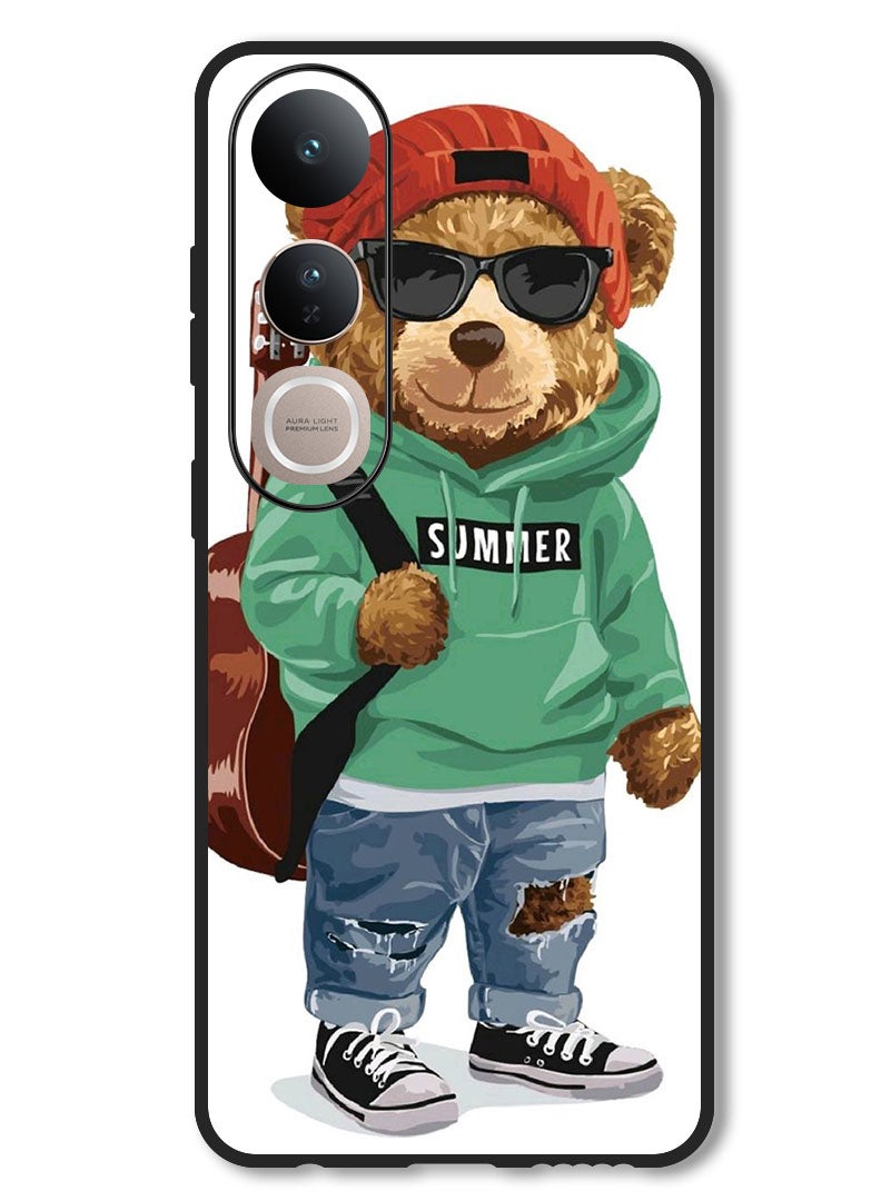 Theodor Case Compatible with Vivo V50 Lite Protection Shockproof Bumper Cover Musician Bear - Image 1
