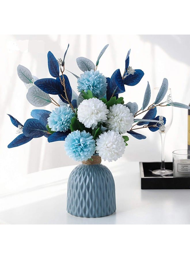 NAWEIDA Artificial Flowers with Vase Silk Hydrangea Flower Arrangements for Home Garden Party Wedding Decoration - Image 3