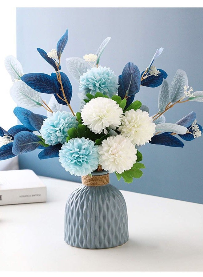 NAWEIDA Artificial Flowers with Vase Silk Hydrangea Flower Arrangements for Home Garden Party Wedding Decoration - Image 5