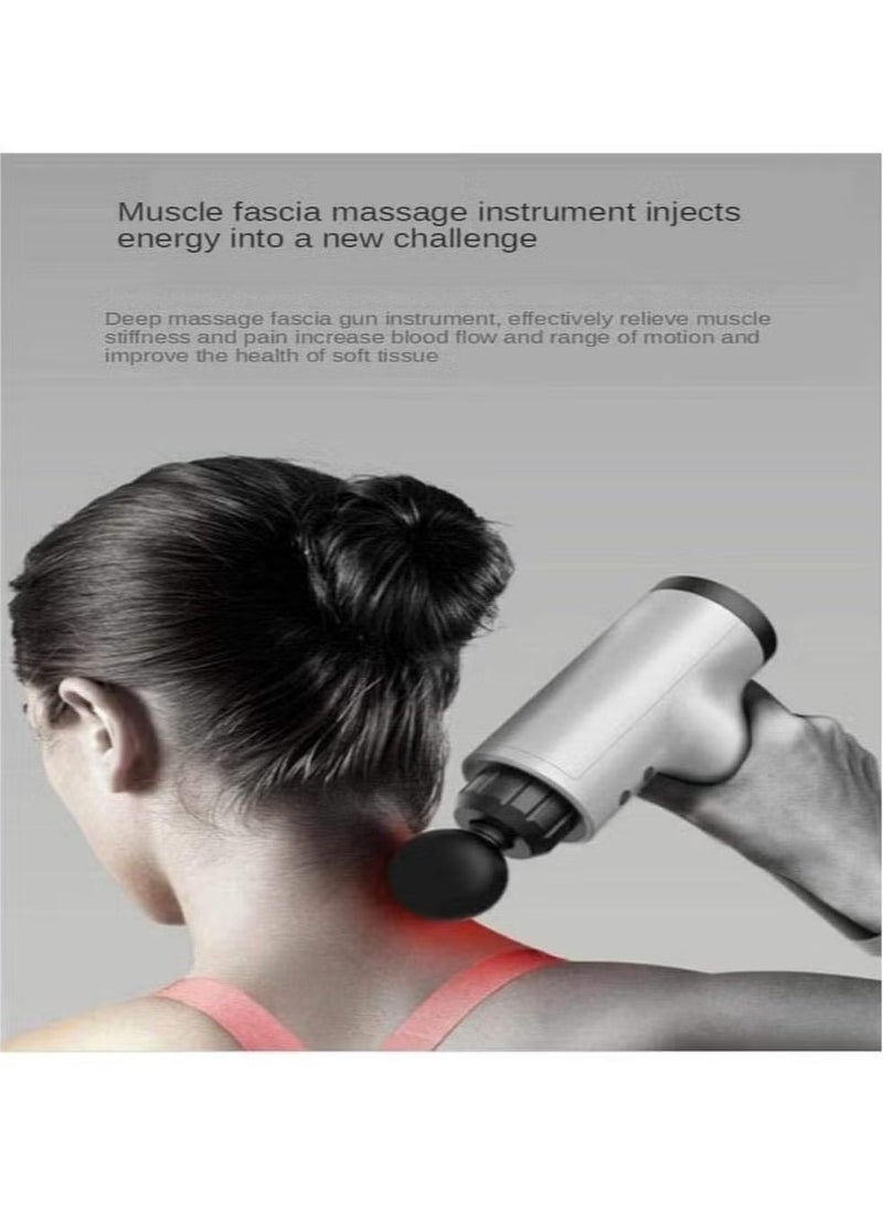 BGM KH-320 Muscle Massager Fascia Gun (Grey) – Portable Deep Tissue Massager for Pain Relief, Muscle Recovery, and Relaxation – Adjustable Speed, Quiet Operation – Ideal for Back, Neck, Shoulders, and Legs  - Image 4