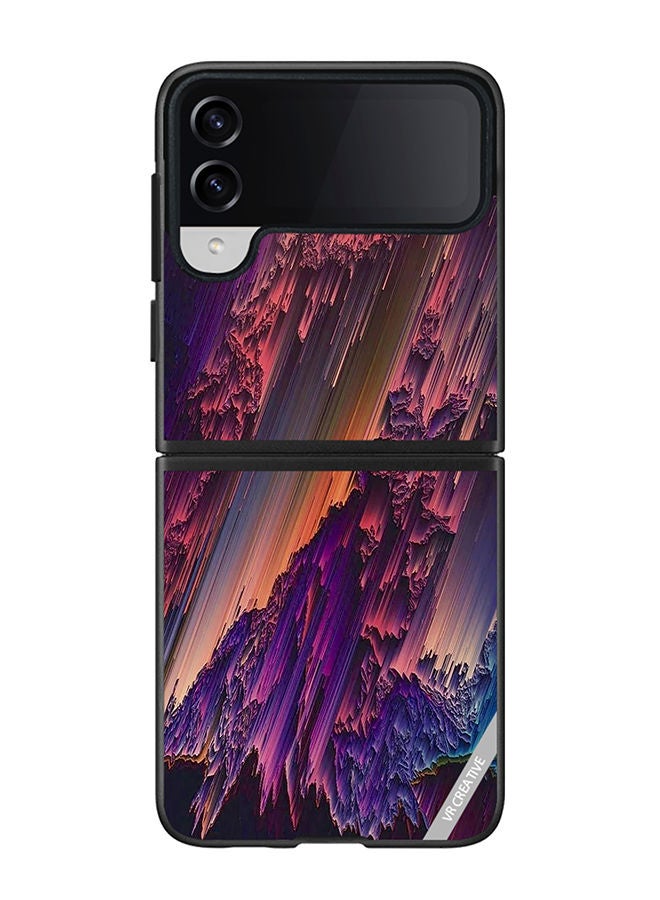 VR CREATIVE Protective Case Cover For Samsung Galaxy Z Flip4 Texture Design Multicolour - Image 1
