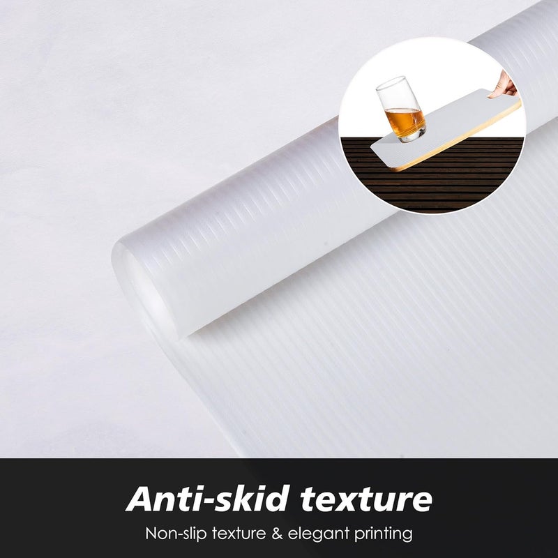 Kuber Industries Kuber Industries Shelf Liner Kitchen Cabinet Shelf Protector Kitchen Liners for Cabinets and Drawers Drawer Liner Mat Self Lining Shelf Liner Cabinet Mat 15 MTR White - Image 2