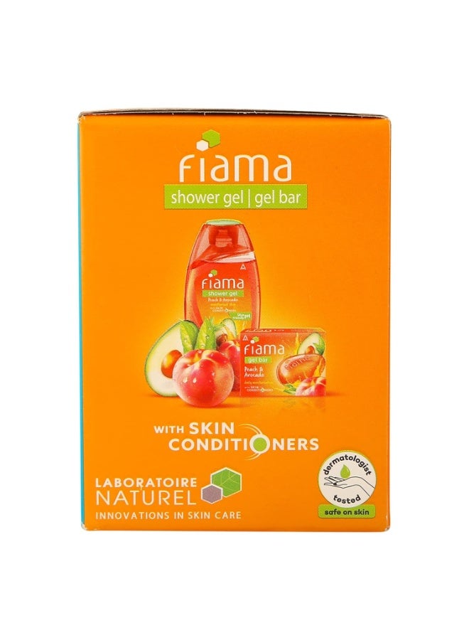 Fiama Gel Bar Peach and Avocado 125 g x5 625 gm Bottle - Image 2