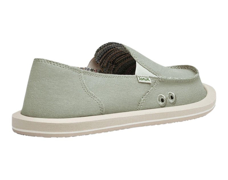 Sanuk Womens Donna Hemp Loafers | Womens Shoes | Slip On Shoes for Women | Women's Slip-on Loafers | Memory Foam Footbed, Olive Grey, 7 - Image 5