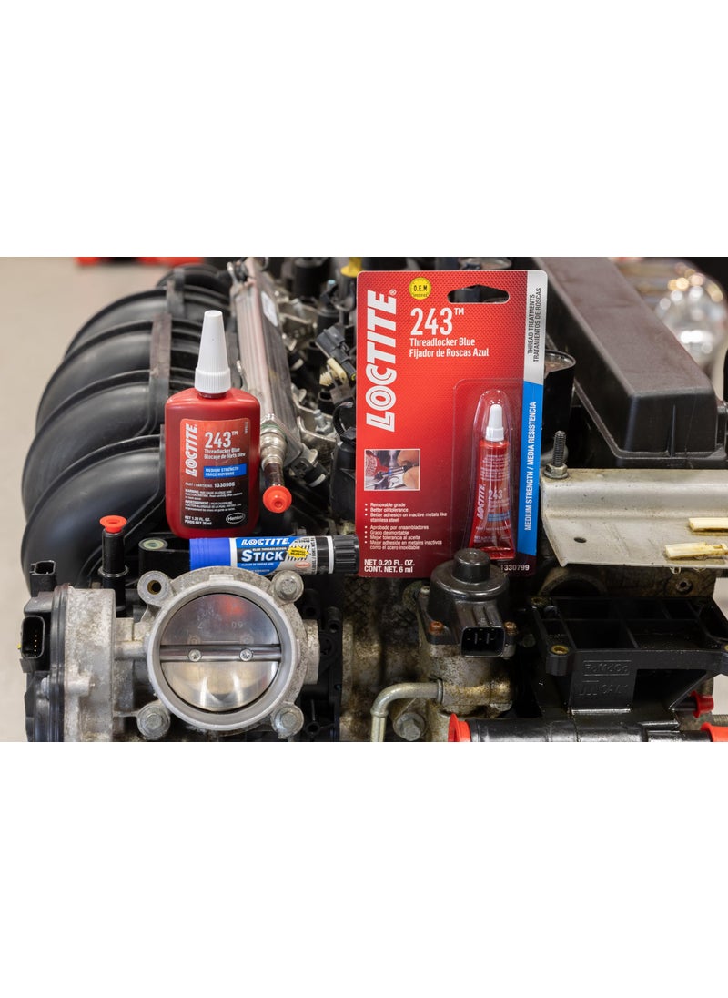 Loctite Loctite 248 Blue Threadlocker Glue Stick: All-Purpose, Medium-Strength, Anaerobic, No Drip, General Purpose, Works on All Metals | Blue, 19 Gram Wax Stick (PN: 37614-504466)  - Image 2
