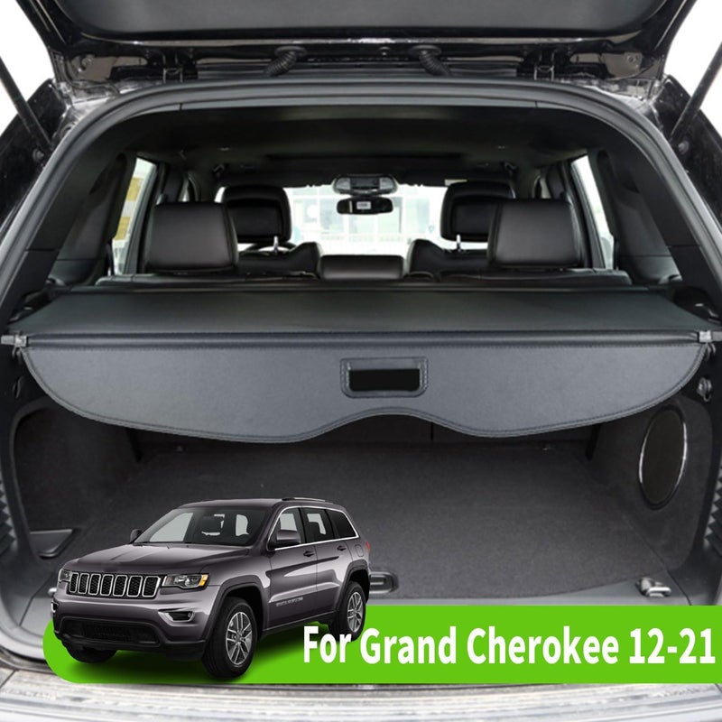 Liizoo Retractable Black Cargo Rear Trunk Cover for Jeep Grand Cherokee 2011-2021 - Image 2