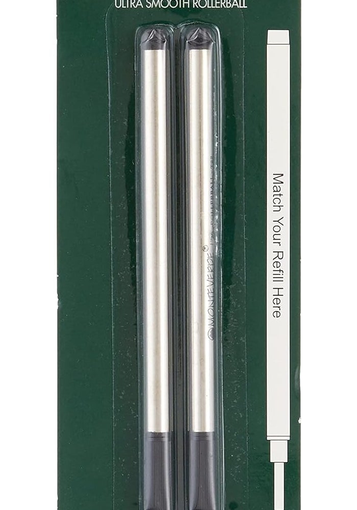 Monteverde Fine Point Rollerball Refill for S.T. Dupont Pens - Black Ink, Pack of 2 - Image 1
