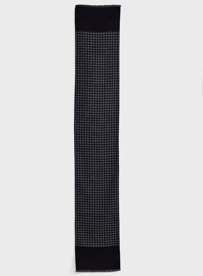 Robert Wood Lightweight Check Winter Scarf