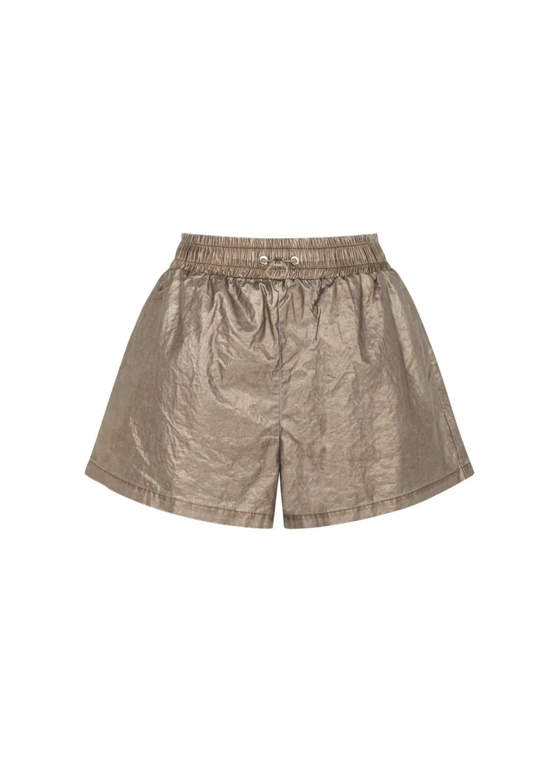 Nocturne Bronze Metallic Mini Shorts