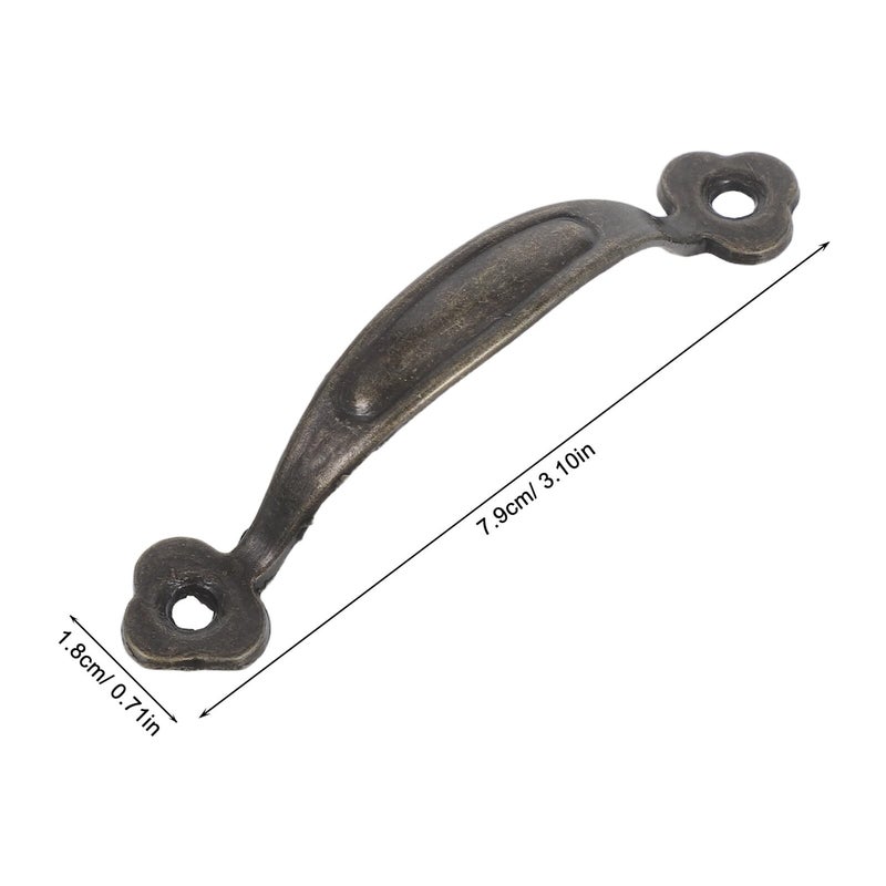 Antique Zinc Alloy Cabinet Handles Vintage Drawer Pulls Farmhouse Furniture Hardware 10 Pack - Image 3