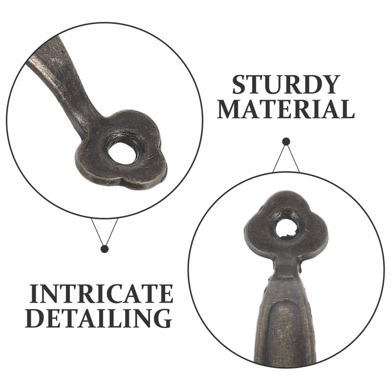 Antique Zinc Alloy Cabinet Handles Vintage Drawer Pulls Farmhouse Furniture Hardware 10 Pack - Image 4