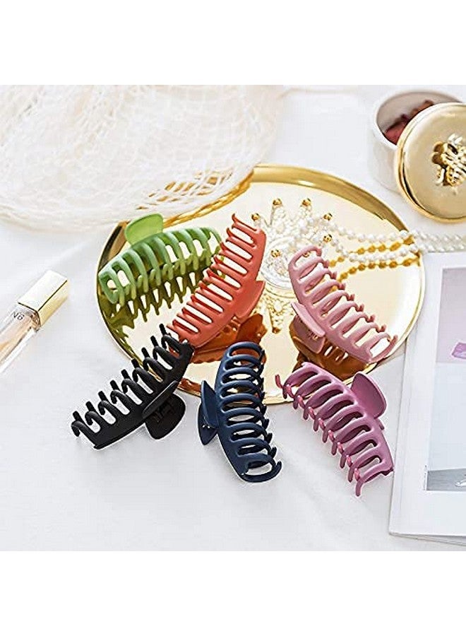 CHRONEX 6PCS Hair Claw Clips for Women, Strong Hold Matte Hair Claw Clips for Women's Thick Hair, Hair Clip, Tic Tac Clips, Hair Claw, Hair Extension, Synthentic Extension - Image 4