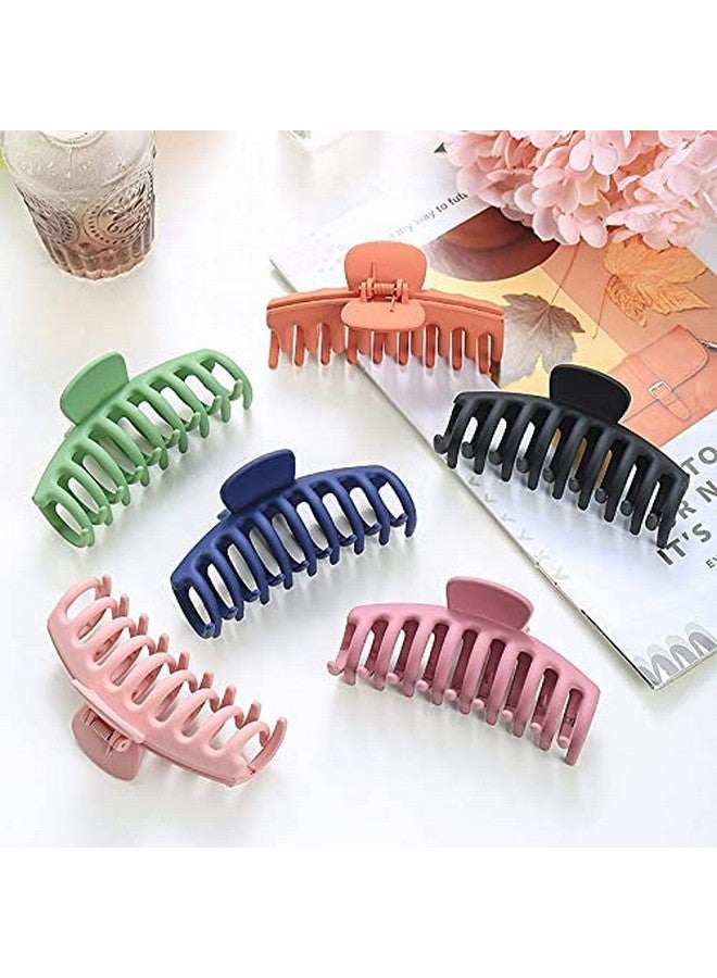 CHRONEX 6PCS Hair Claw Clips for Women, Strong Hold Matte Hair Claw Clips for Women's Thick Hair, Hair Clip, Tic Tac Clips, Hair Claw, Hair Extension, Synthentic Extension - Image 1