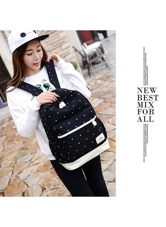 3 Piece Backpack Set Black/White - Image 3