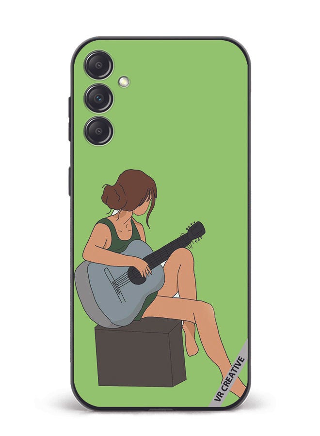 VR CREATIVE Protective Case Cover For Samsung Galaxy M54 Girl With Guitar Design Multicolour - Image 1