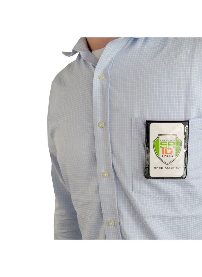 Specialist ID 5 Pack - Heavy Duty Magnetic Badge Holders - Fold Over Shirt Pocket or Belt- Two Sided for Multiple ID Cards - Perfect for 2 Vertical I.D. Badges by Specialist ID  - Image 5