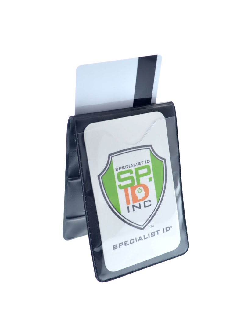 Specialist ID 5 Pack - Heavy Duty Magnetic Badge Holders - Fold Over Shirt Pocket or Belt- Two Sided for Multiple ID Cards - Perfect for 2 Vertical I.D. Badges by Specialist ID  - Image 1