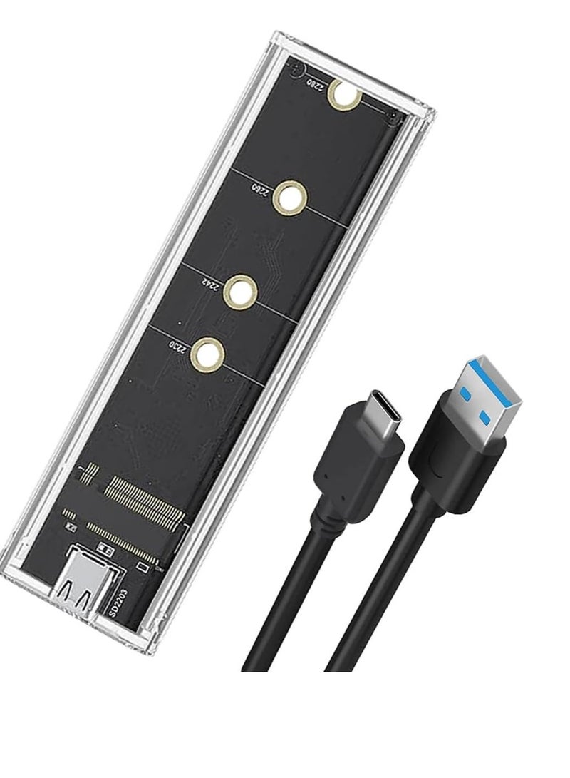Compare M.2 SSD Enclosure NVMe to USB-C 3.1 Gen 2 Hard Drive External Transparent Enclosure with RGB LEDs for 2230 2240 2280 M2 Drives 10Gbps Data Transfer - Image 2