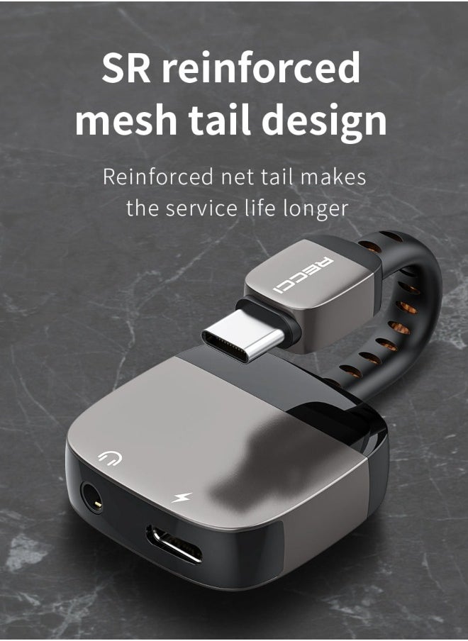 Recci - USB-C to USB-C +3.5mm Adapter Type-C to Type-C +3.5mm-RDS-A13 - Image 1